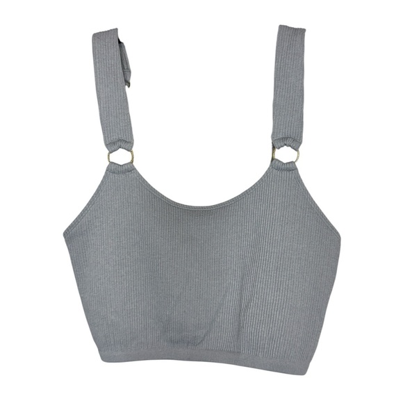 Aerie Ribbed Bra Grey - Picture 2 of 12